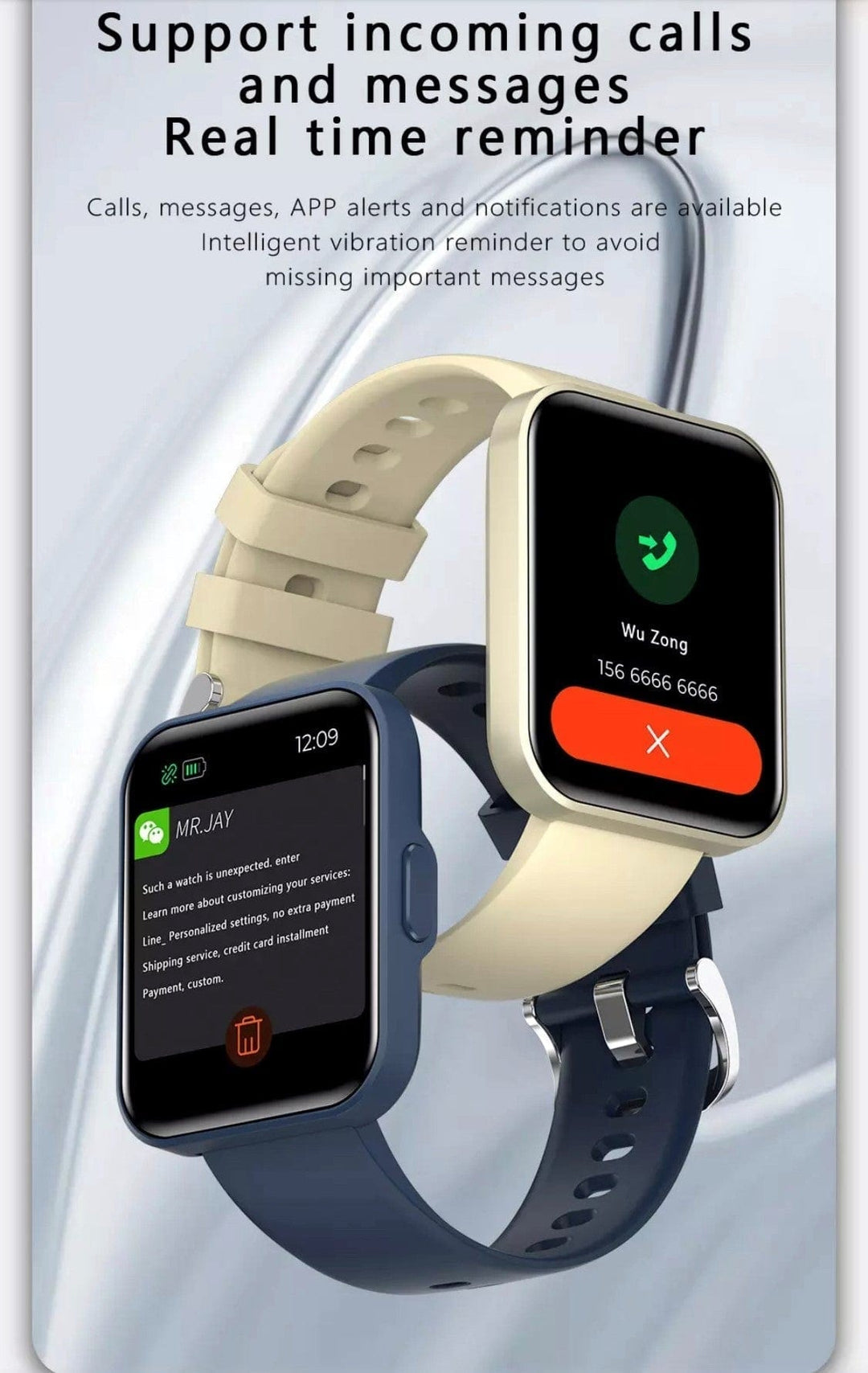 Smart Watch South Africa Watches Blue SMARTOBY 1,69 Inch HD Blue Exra Straps Availible