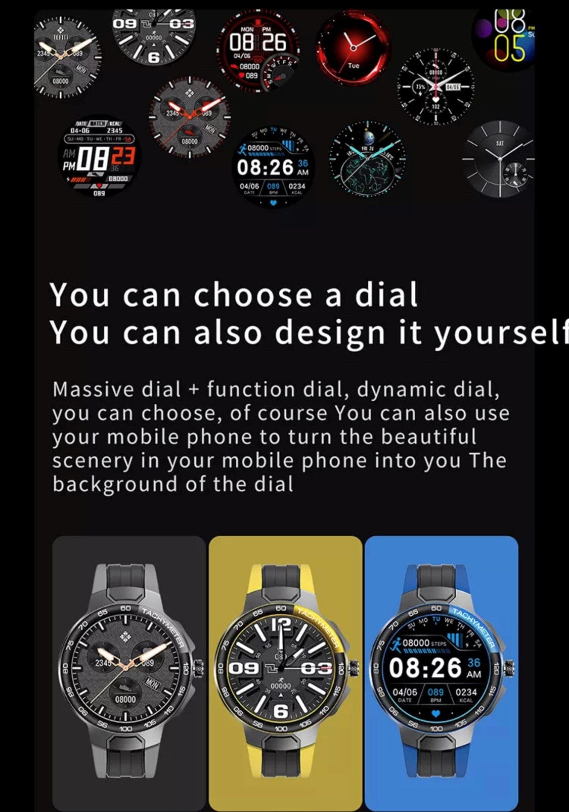 SMARTOBY E15 Blue Sports Smart Watch