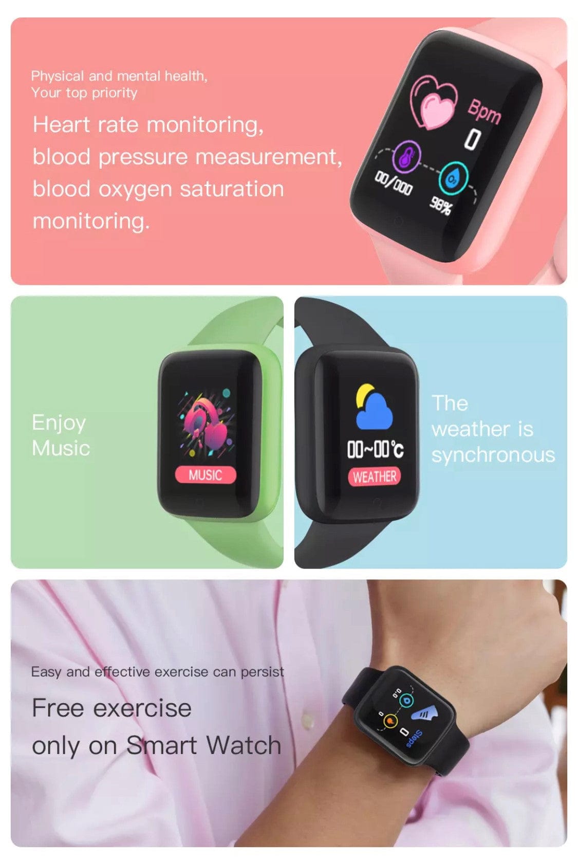 Smart Watch South Africa Watches Light Blue Y68 Smart Watch Light Blue