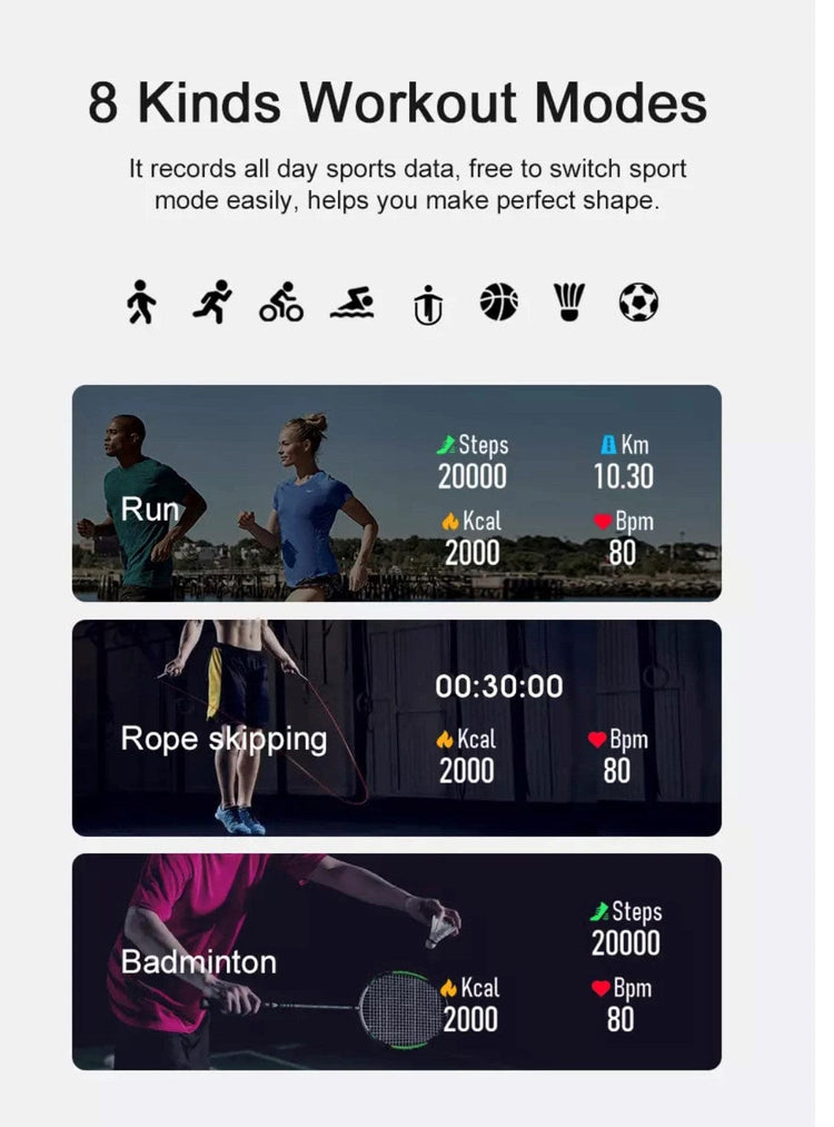 Smartoby P8 MAX Light Gray With BT Call - Smart Watch SA