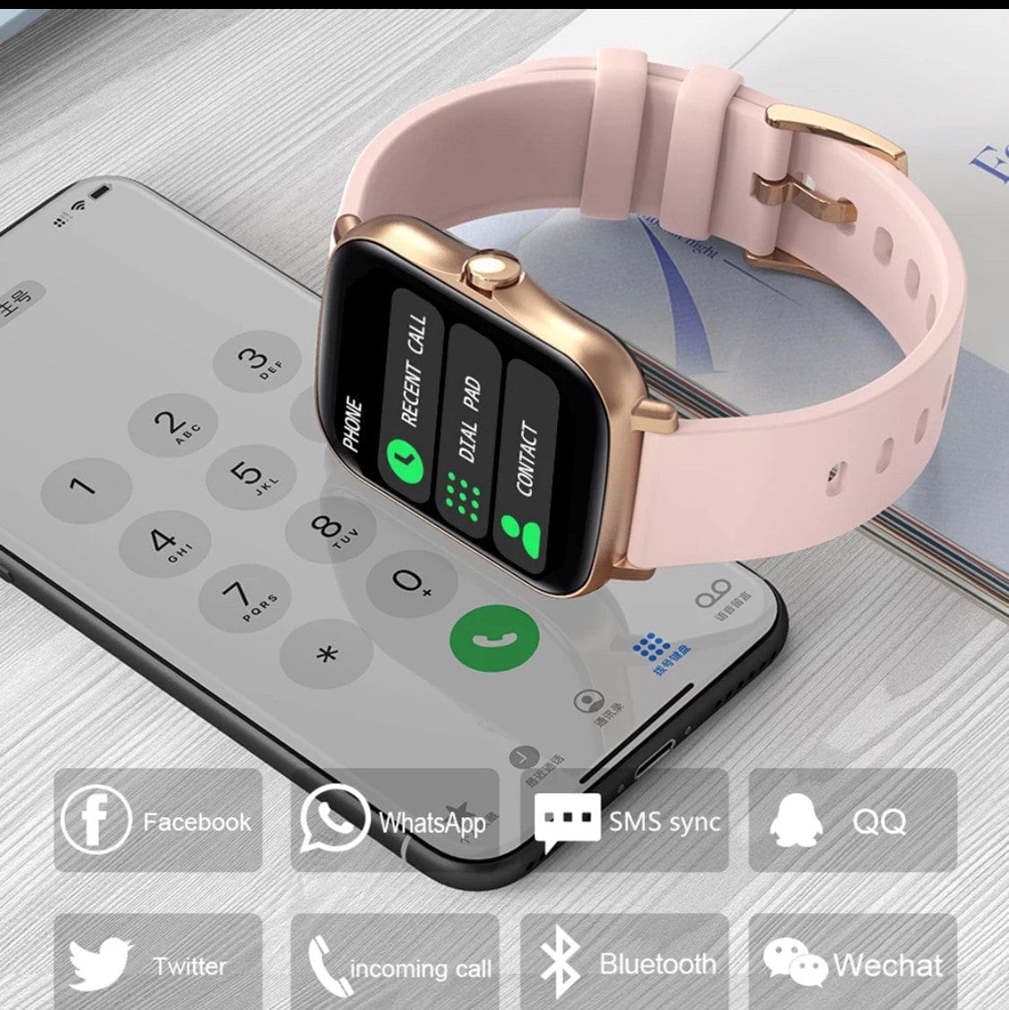 Smart Watch South Africa Watches Light Gray SMARTOBY P8 MAX Light Gray With BT Call