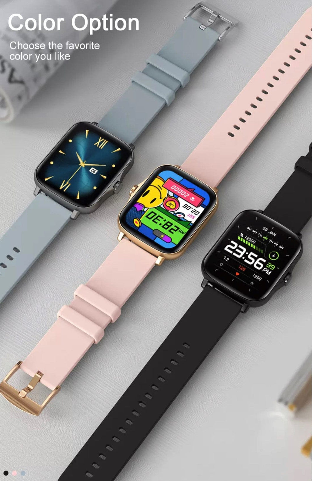 Smartoby P8 Max Light Gray Smart Watch with BT Call - Smart Watch SA