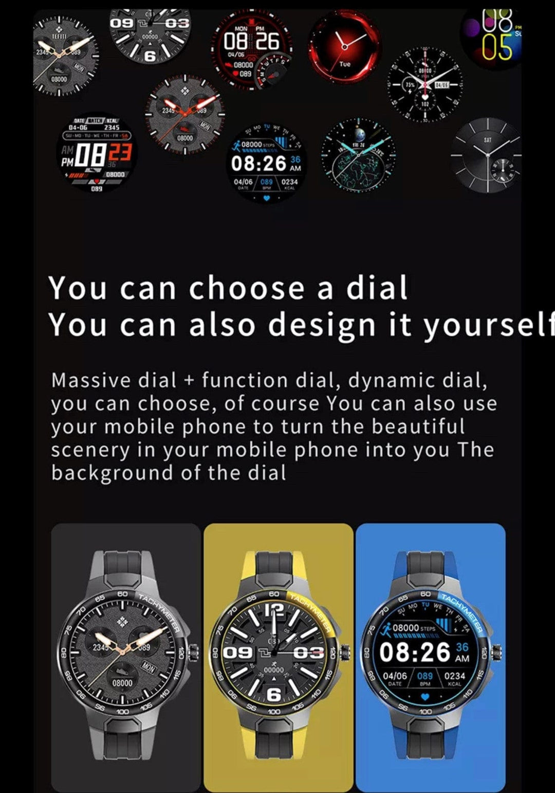 SMARTOBY E15 Orange Sports Smart Watch