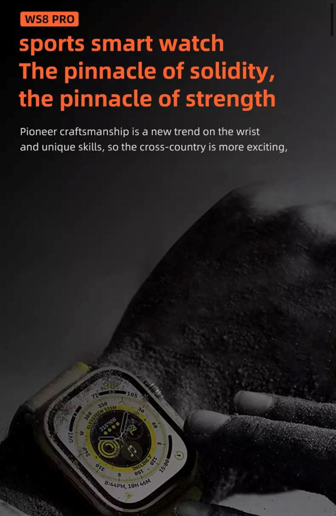 Smart Watch South Africa Watches Orange WS 8  Pro Ultra Orange + free Bubble Strap