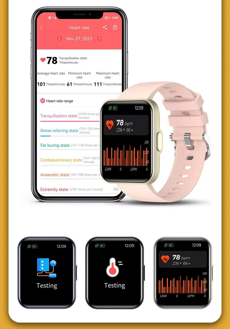 Smart Watch South Africa Watches Pink SMARTOBY 1,69 Inch HD Pink Extra Straps Availible