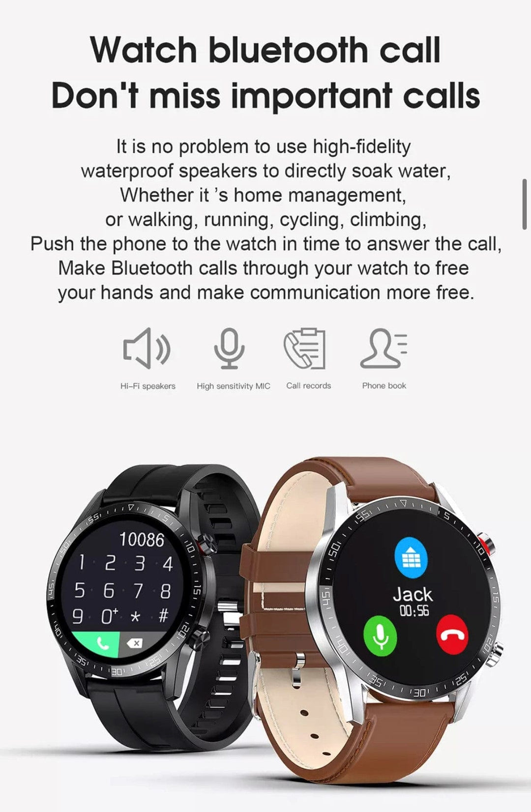 Smartoby L13 High End Silver Smart Watch - Smart Watch SA