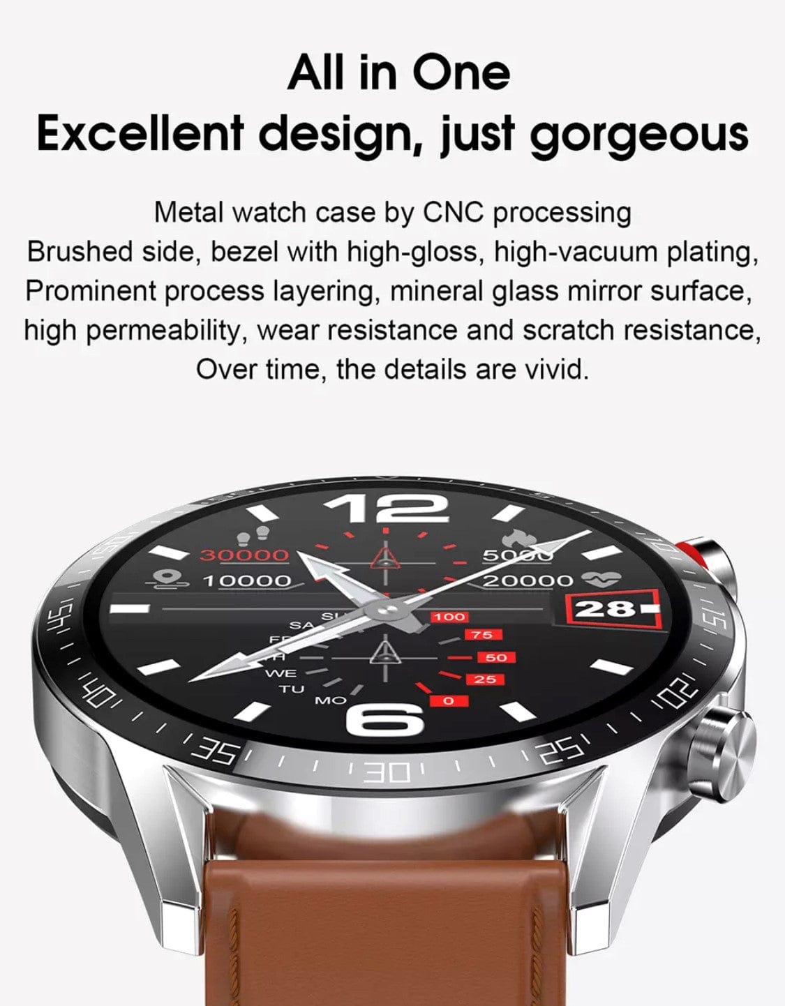 Smart Watch South Africa Watches Silver Smartoby L13 High End Smart Watch Silver-- Extra Straps Availible