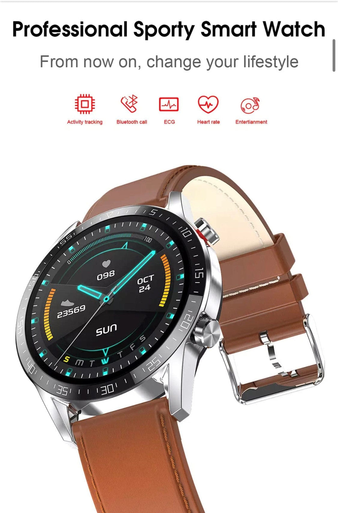Smartoby L13 High End Silver Smart Watch - Smart Watch SA