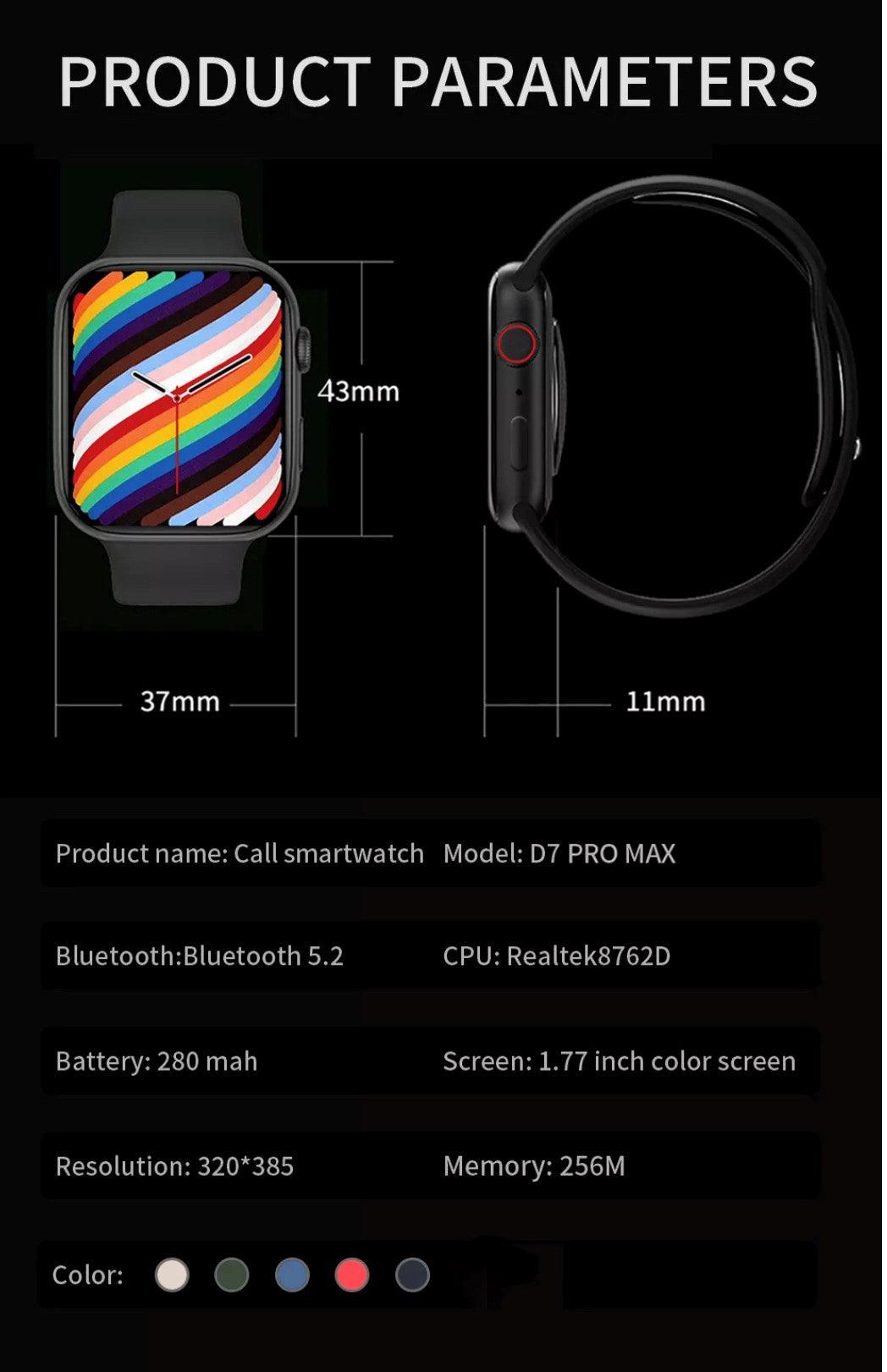 D7 Pro Max Red Smart Watch South Africa