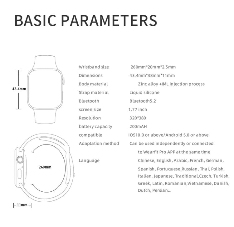 HW 37 Plus  Blue-- Verious Colour Straps Availible at R70 each. Smart Watch South Africa