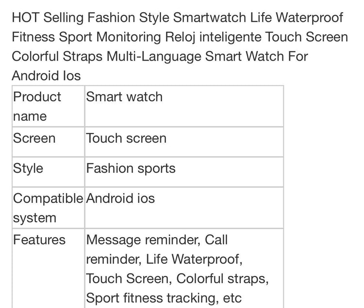 HW 37 Plus  Blue-- Verious Colour Straps Availible at R70 each. Smart Watch South Africa