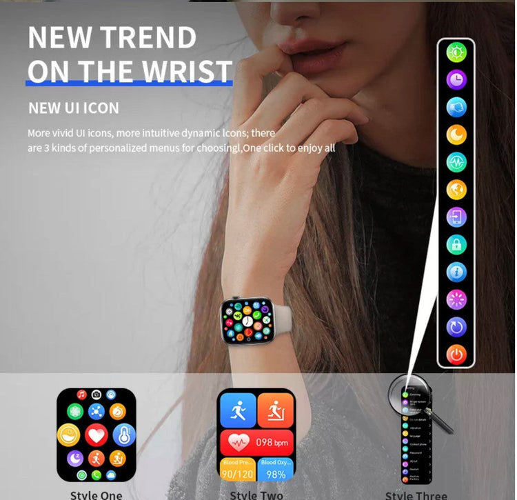 HW 37 Plus  Blue-- Verious Colour Straps Availible at R70 each. Smart Watch South Africa