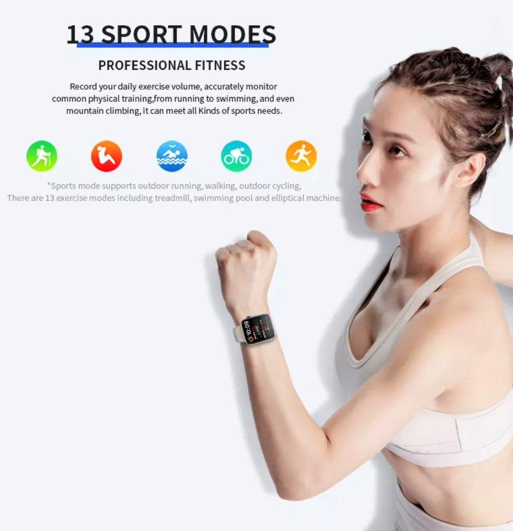 HW 37 Plus  Blue-- Verious Colour Straps Availible at R70 each. Smart Watch South Africa