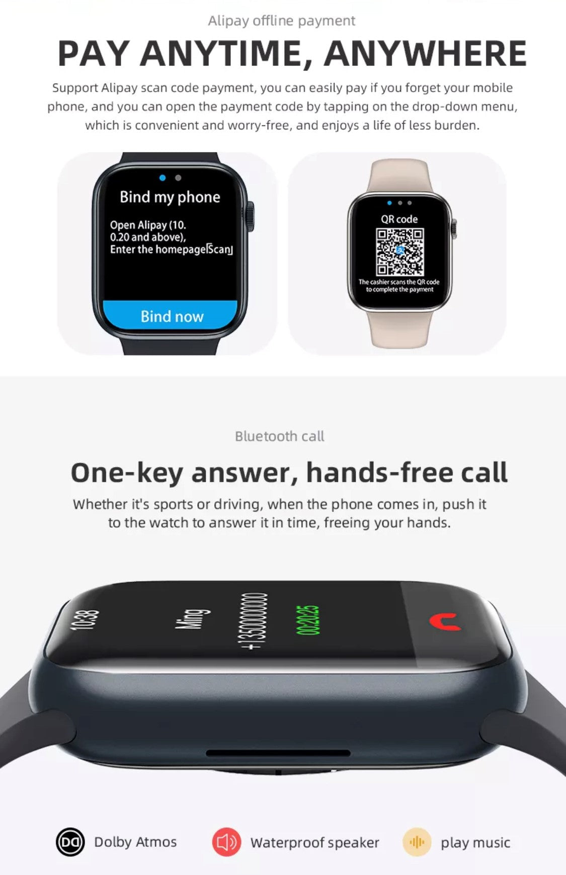 HW 37 Plus  Blue-- Verious Colour Straps Availible at R70 each. Smart Watch South Africa