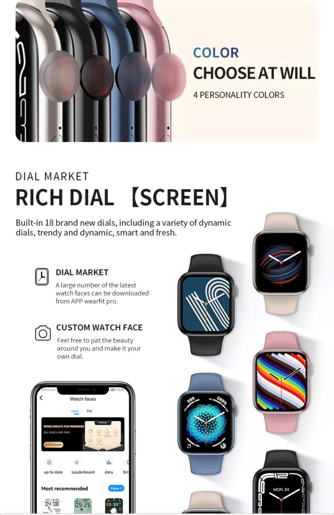 HW 57 Pro Blue -- Verious Strap Colours Availible at R68 Each Smart Watch South Africa