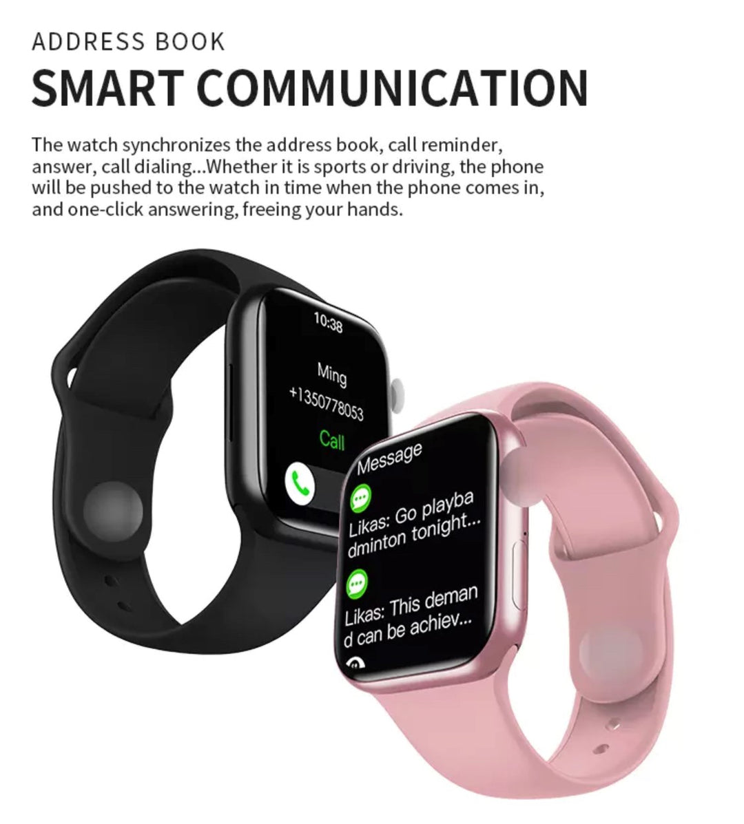 HW 57 Pro Pink-- Verious Colour straps availible R68 each. Smart Watch South Africa