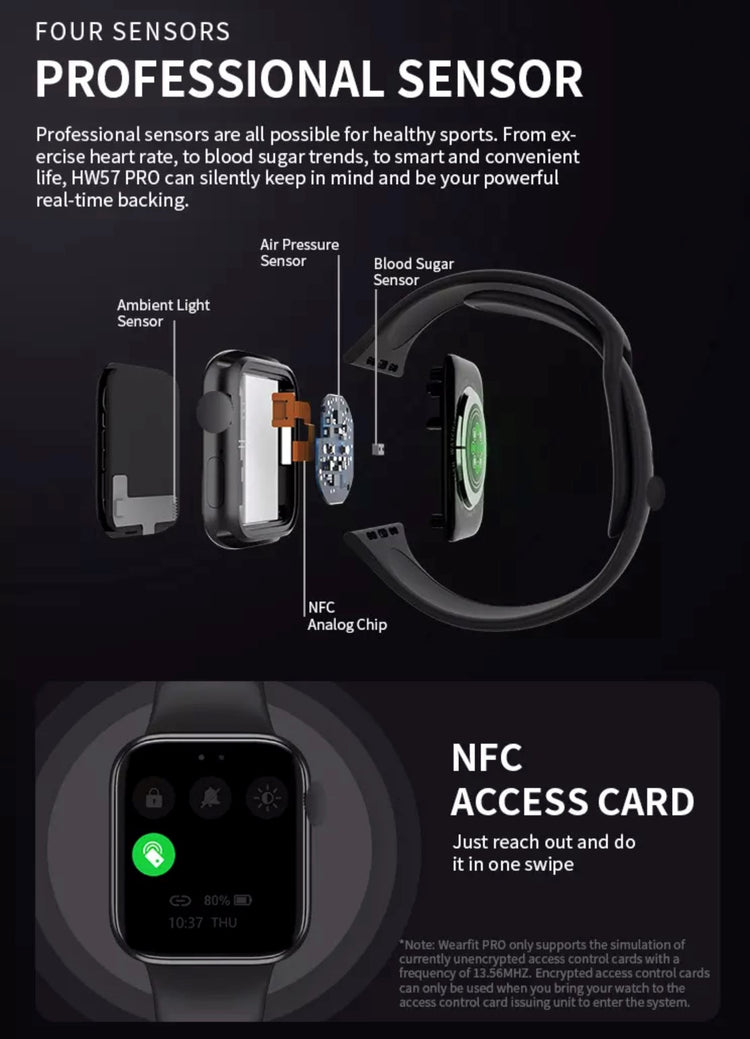 HW 57 Pro Slver- Verious Colour Straps Availible at R68 Each. Smart Watch South Africa