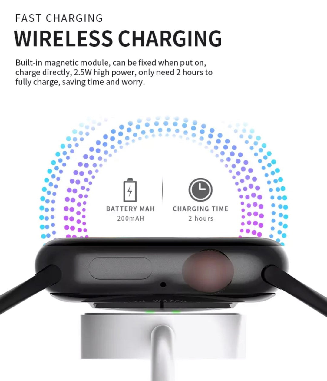 HW 57 Pro Blue -- Verious Strap Colours Availible at R68 Each Smart Watch South Africa