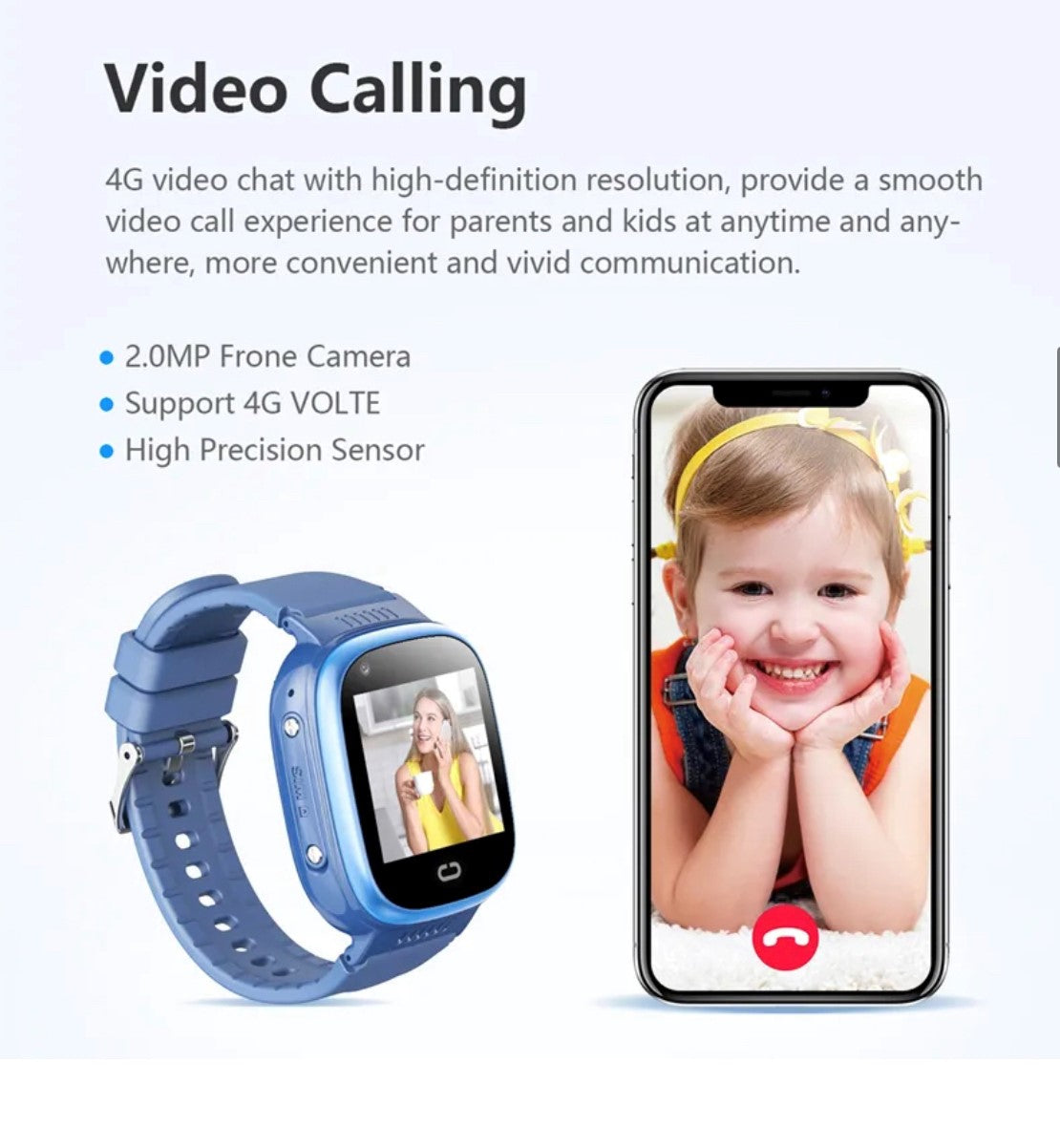 LT08 Kids Tracking GPS Smart Watch Black Smart Watch South Africa