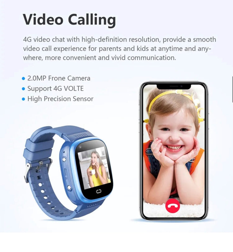LT08 Kids Tracking GPS Smart Watch Black Smart Watch South Africa