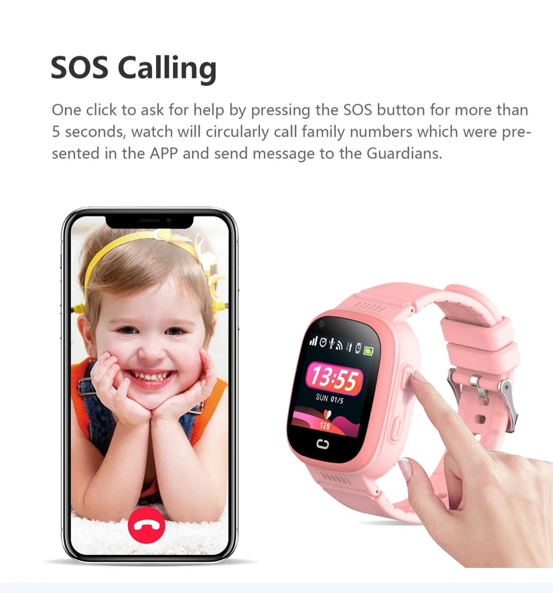 LT08 Kids Tracking GPS Smart Watch Blue Smart Watch South Africa