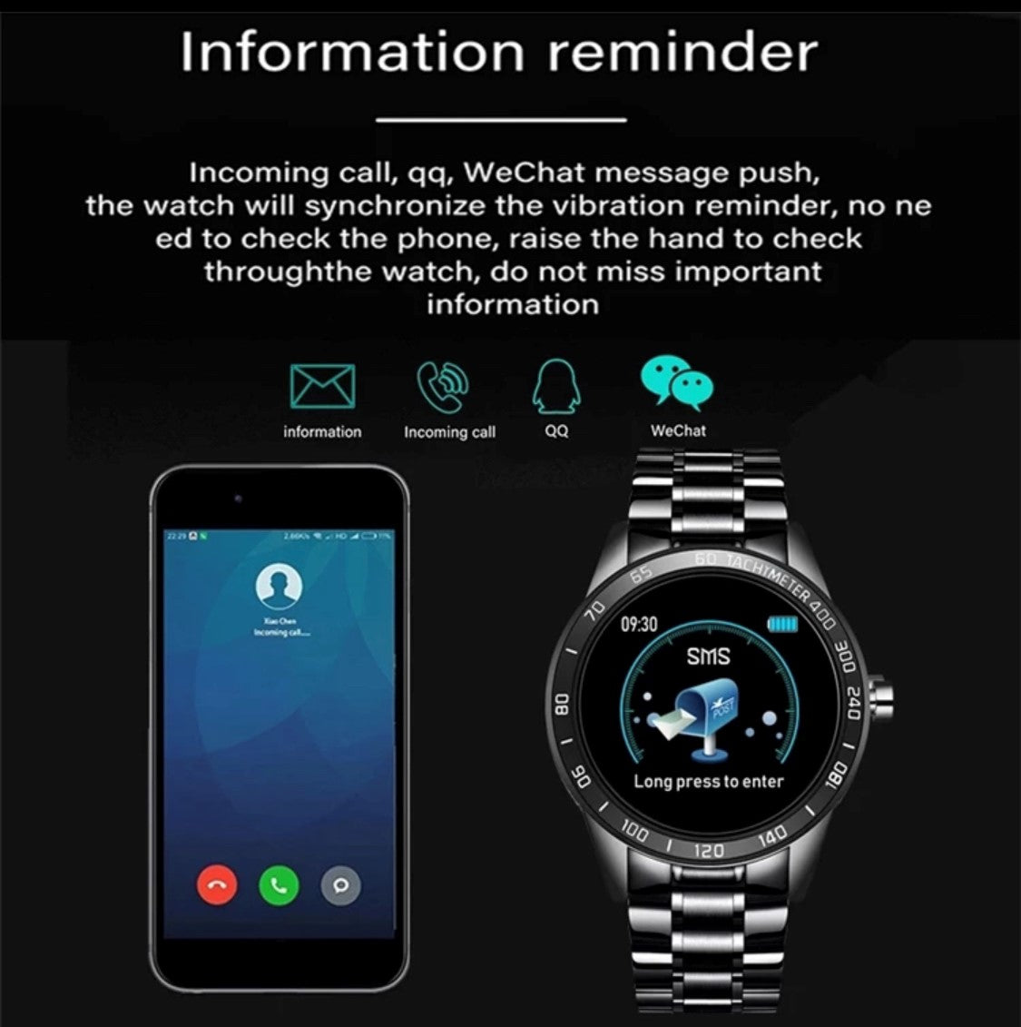 LIGE Smart Watch 122C Blue and Gold-Smart Watch South Africa