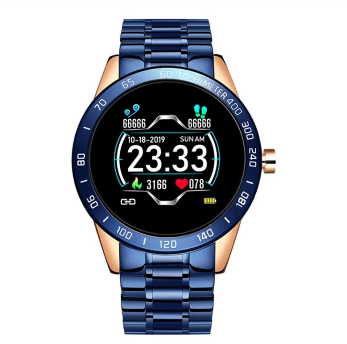 LIGE Smart Watch 122F Black and Gold-Smart Watch South Africa