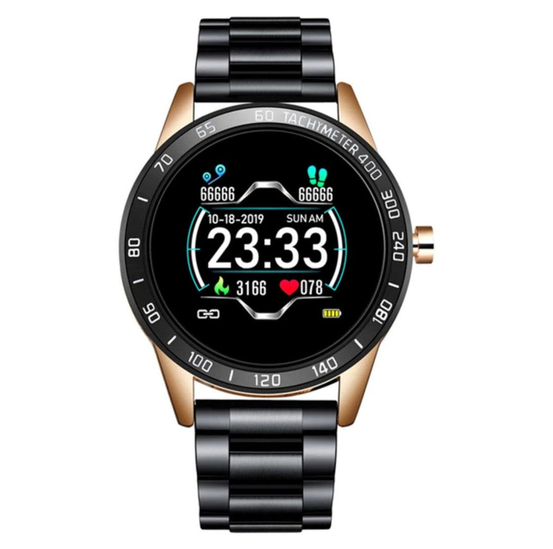 LIGE Smart Watch 122F Black and Gold-Smart Watch South Africa