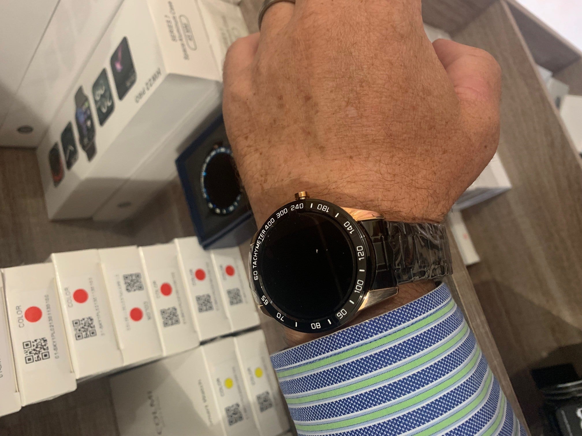 LIGE Smart Watch 122F Black and Gold-Smart Watch South Africa