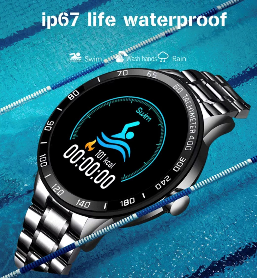 LIGE Smart Watch 122F Black and Gold-Smart Watch South Africa