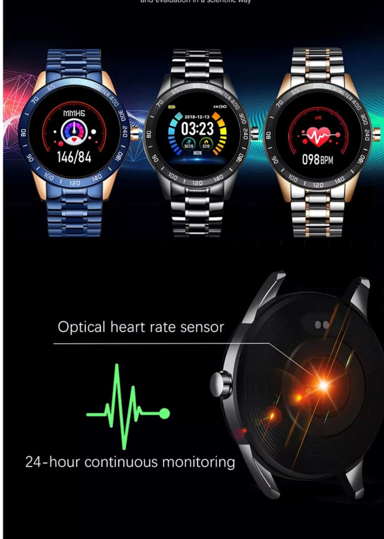 LIGE Smart Watch 122C Blue and Gold-Smart Watch South Africa