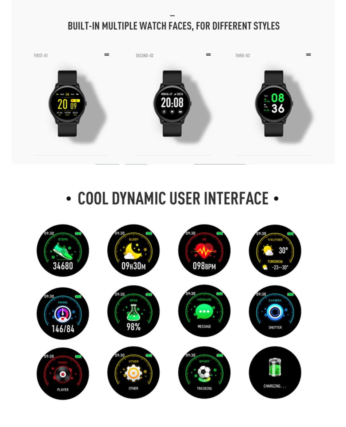 Lige Ultra Thin Smart Bracelet  Black Smart Watch South Africa