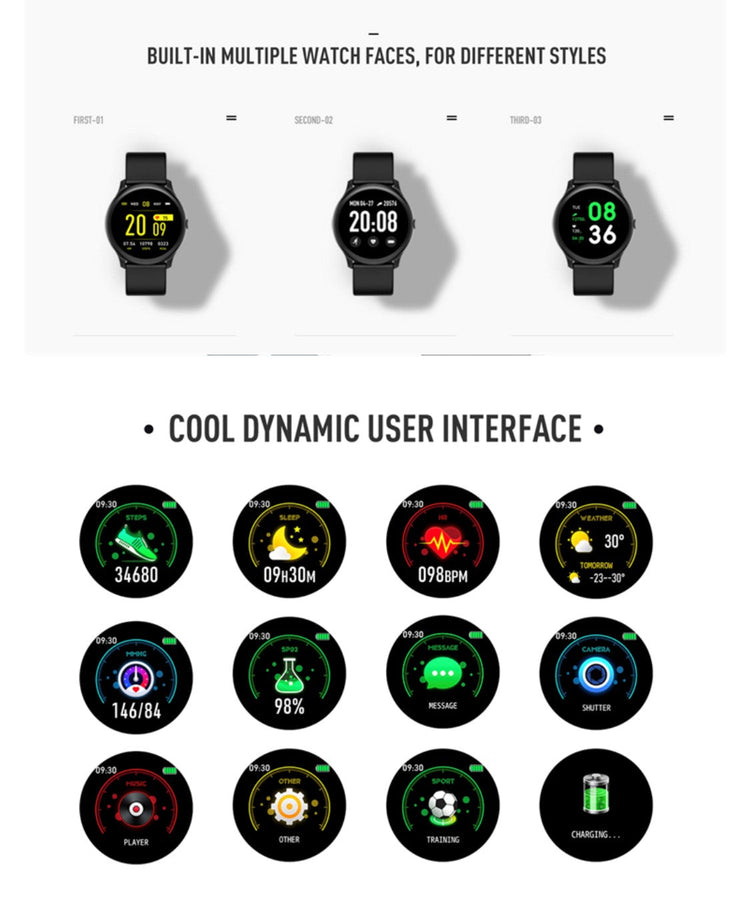 Lige Ultra Thin Smart Bracelet  Black Smart Watch South Africa
