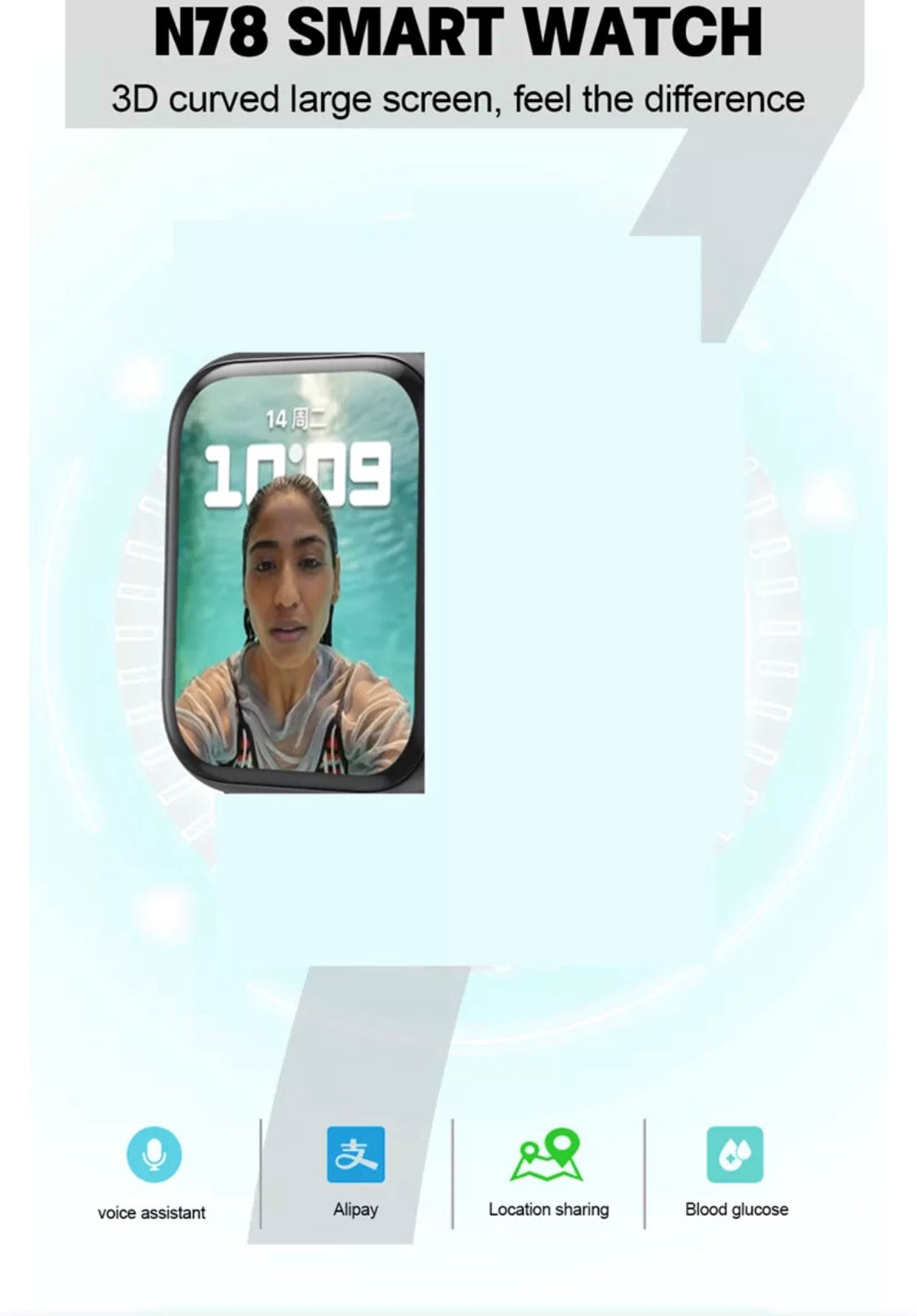 N78 Pro --Black ---Verious Colours Extra Straps availible R68 Each. Smart Watch South Africa