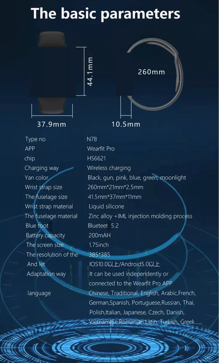 N78 Pro- Pink- Verious Colours Extra Straps Availible R68 Each. Smart Watch South Africa