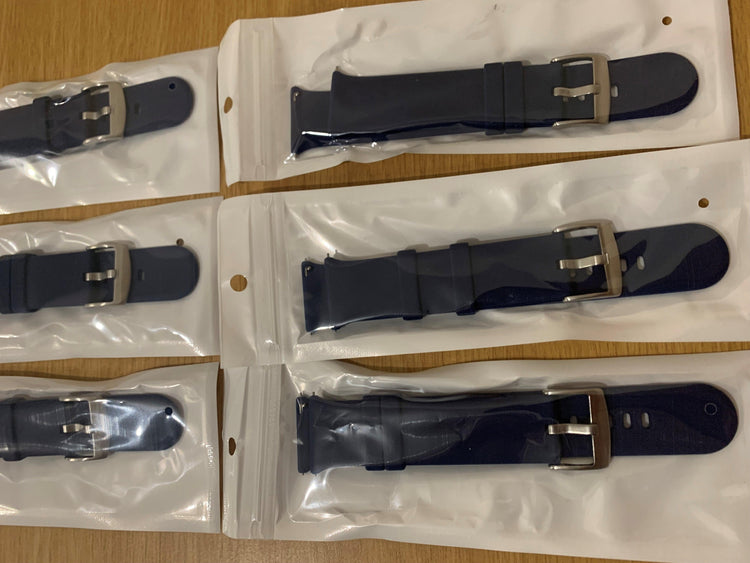 Dark Blue and Silver  Silicone Soft Strap 2,5CM standad at pin Smart Watch South Africa