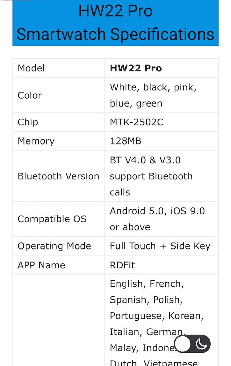 HW 22 PRO White-Smart Watch South Africa