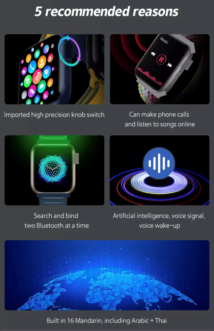 i7 Pro Max Blue Extra Straps Availible Smart Watch South Africa