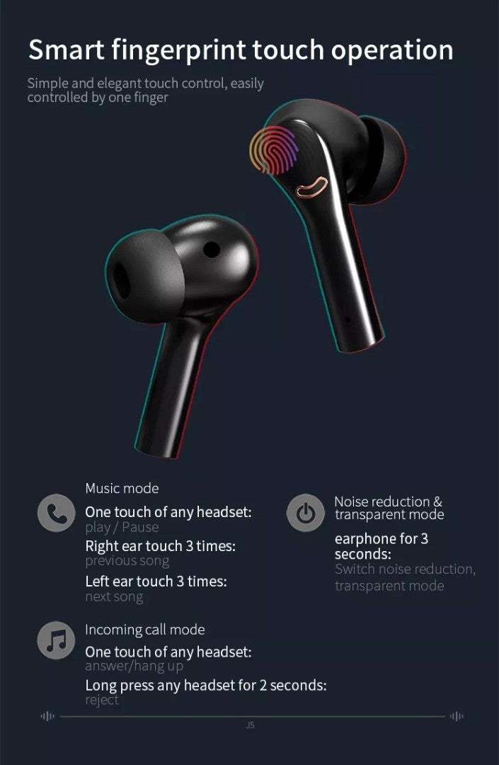 Momix J5 Black Airpods Smart Watch South Africa