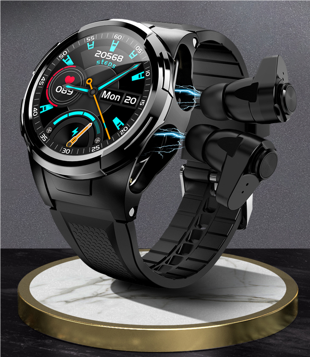 696 Smart Watch Men Bluetooth Earphones Body Temperature Thermometer Full Touch Screen Sport Smartwatch Smart S201 Wristband - Smart Watch South Africa