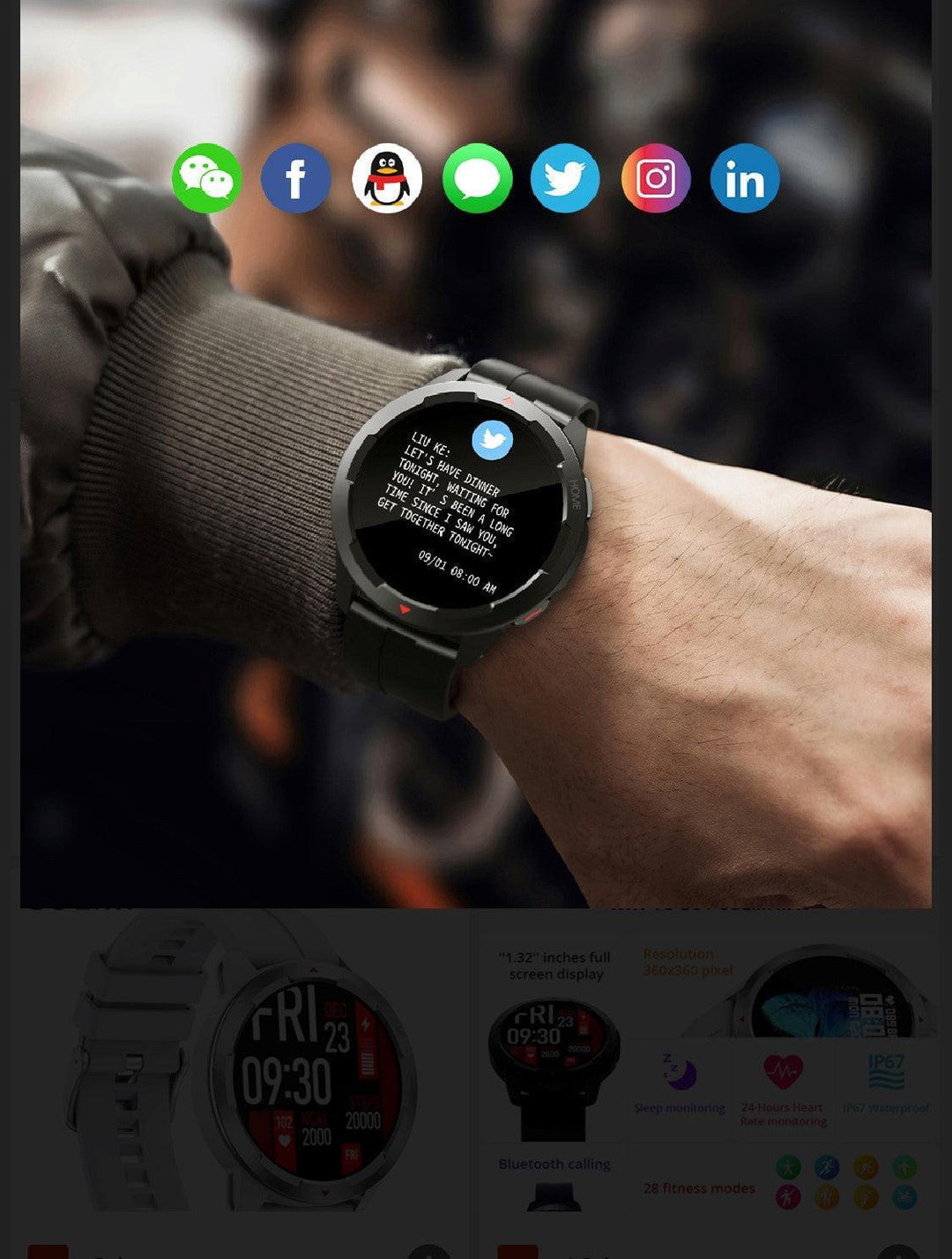 COLMI M40 BT Call Smart Watch Blue Smart Watch South Africa
