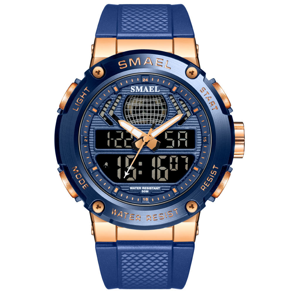 Sports And Leisure Alloy Double Display Electronic Watch - Smart Watch SA