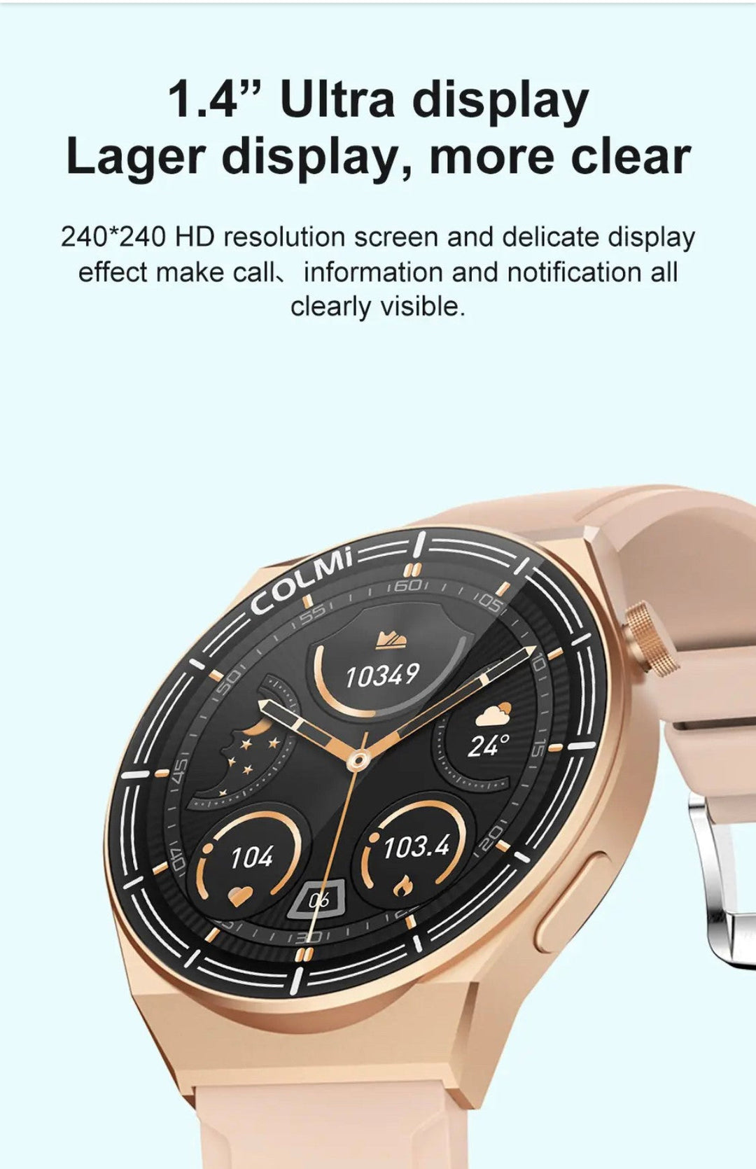 Latest Features Colmi Ci11 Gold Smart Watch - Smart Watch South Africa