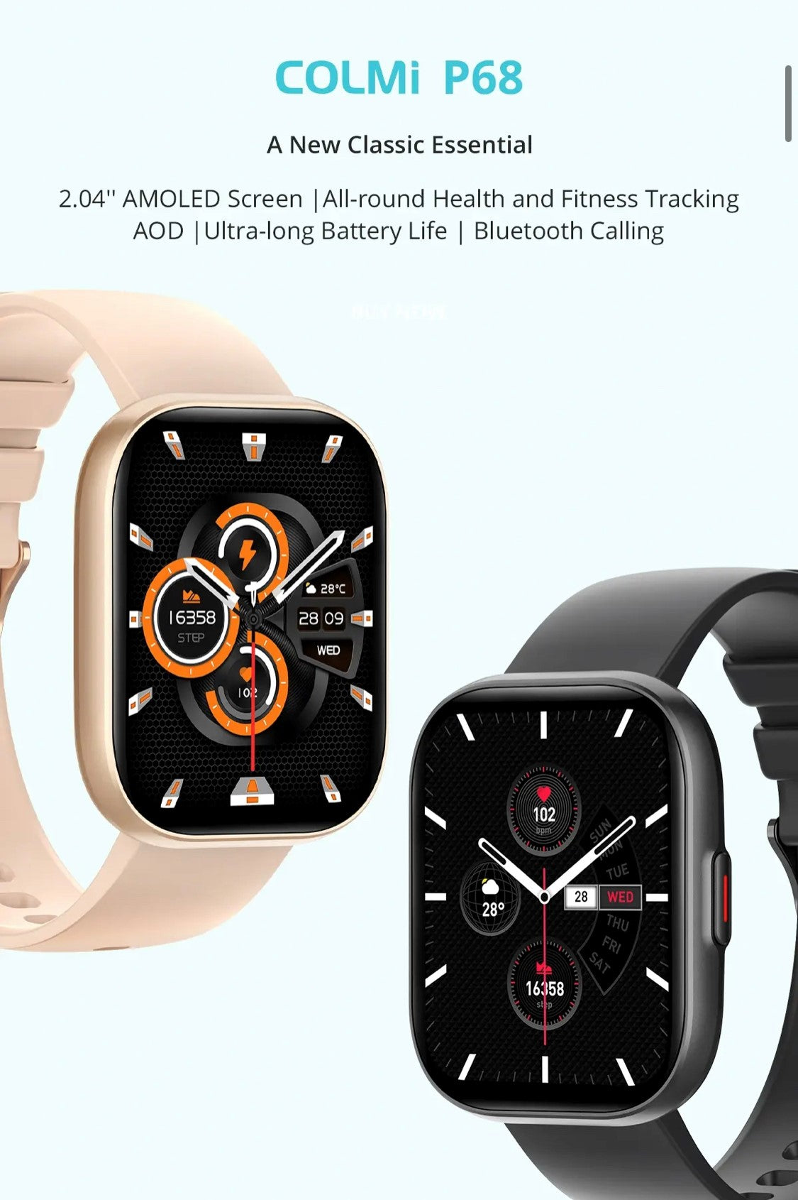 P68 smart outlet watch