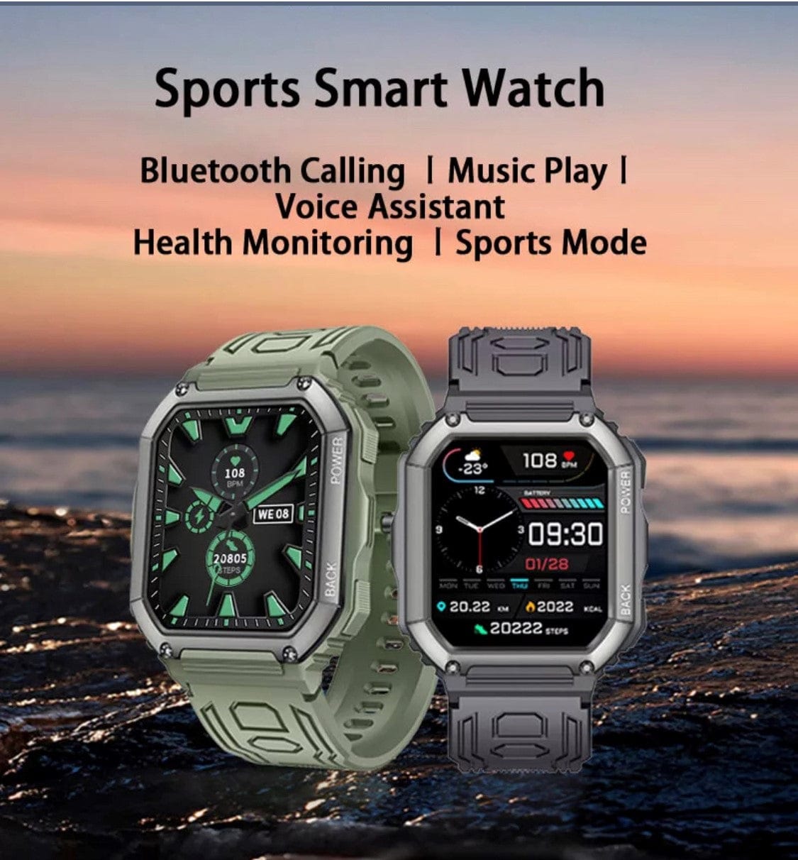 Smart Watch South Africa  Smart Watch Black SENBONO C20S Black