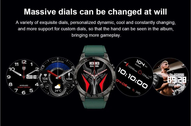 Smart Watch South Africa Smart Watch Black Senbono DM 50 Amoled Black