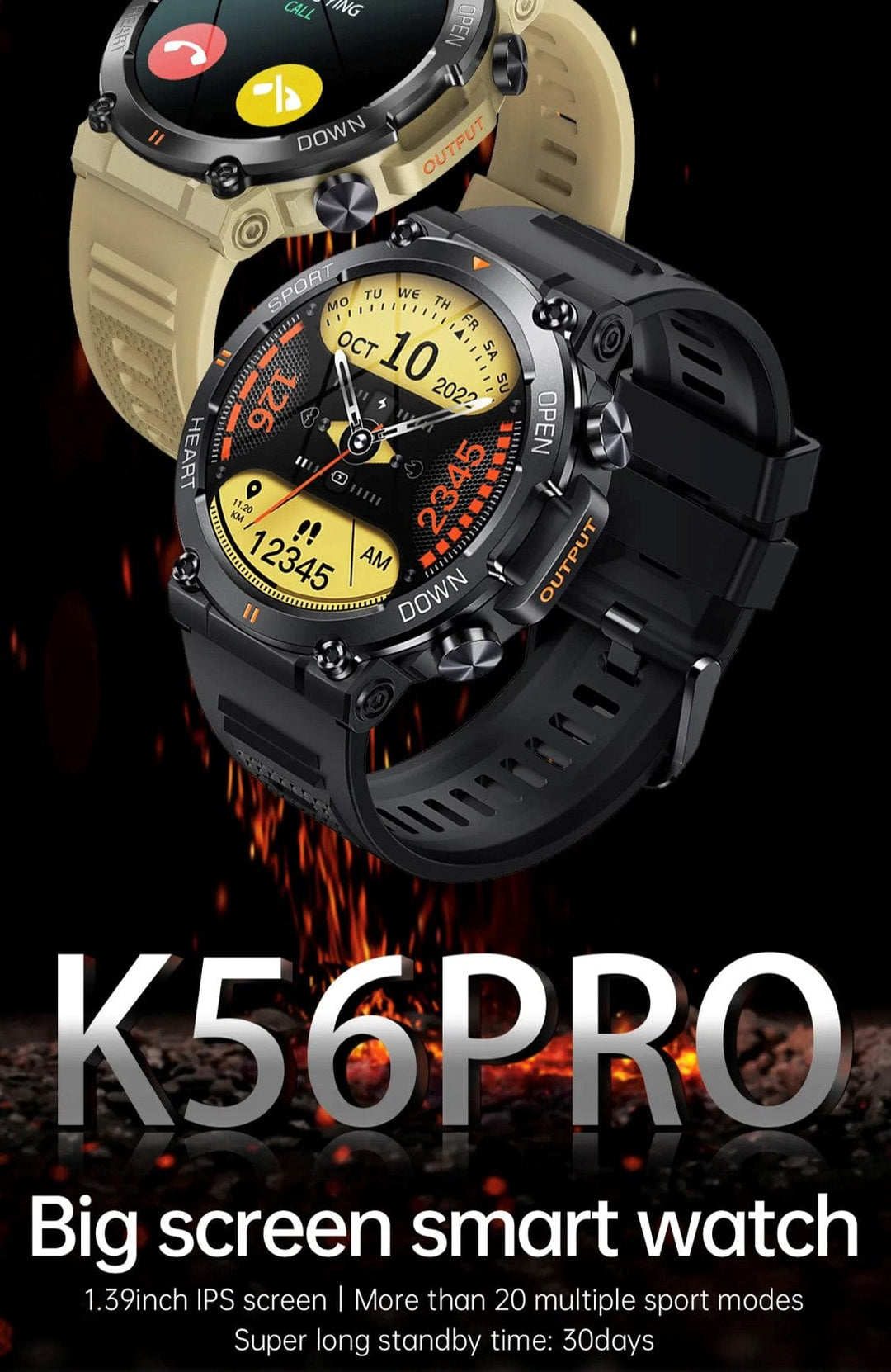 Smart Watch South Africa Smart Watch Black SENBONO K56 Black