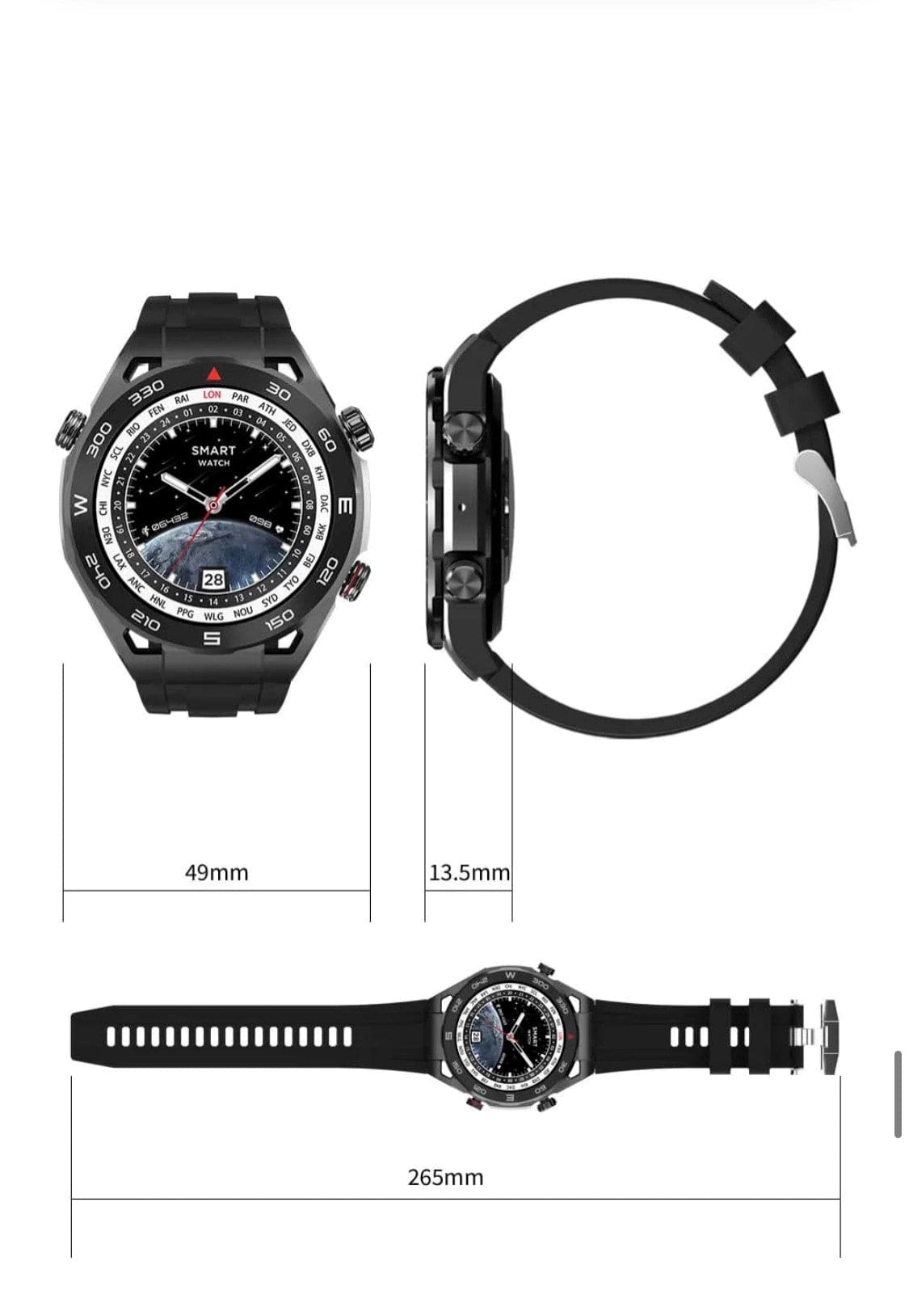 Smart Watch South Africa Smart Watch Black SENBONO SK4 Black