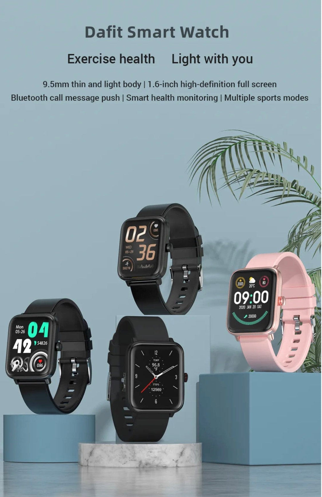Smart Watch Pink Smartoby Dafit Reloj Pink - Smart Watch South Africa