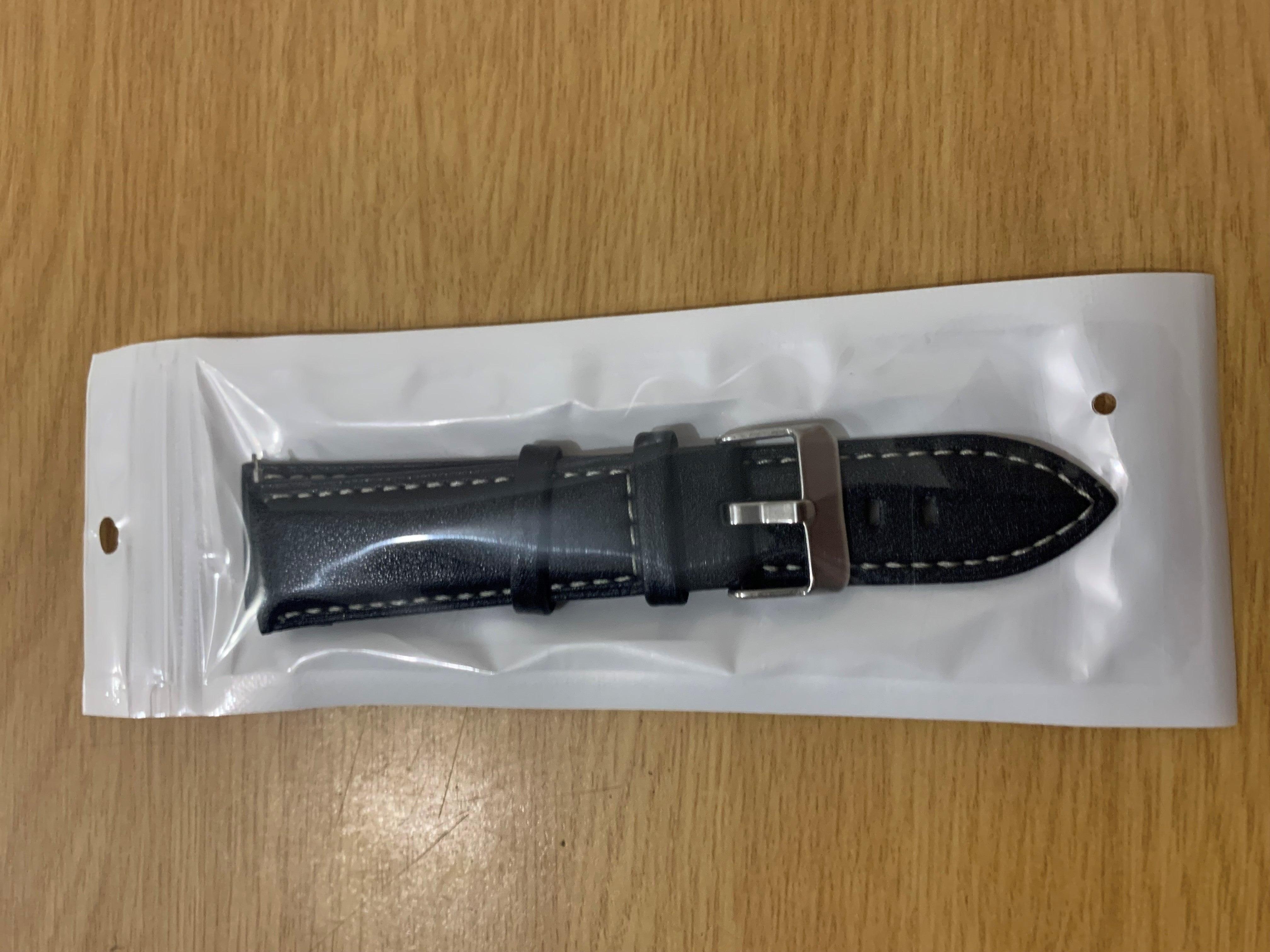 Black Leather  Strap 2,5CM standard at pin Smart Watch South Africa